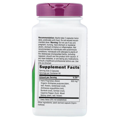 Nature's Way, Echinacea Goldenseal, Premium Blend, 180 Vegan Capsules (450 mg Per capsule)