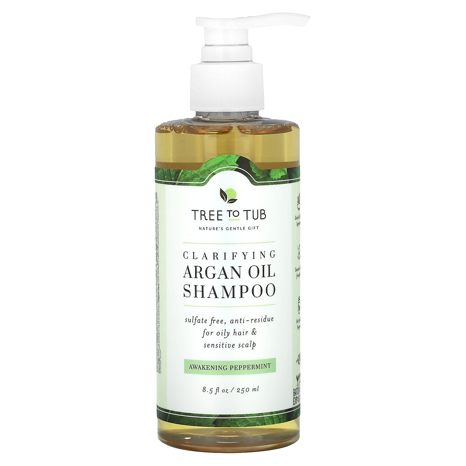 Tree To Tub, Clarifying Argan Oil Shampoo, Awakening Peppermint , 8.5 fl oz (250 ml)