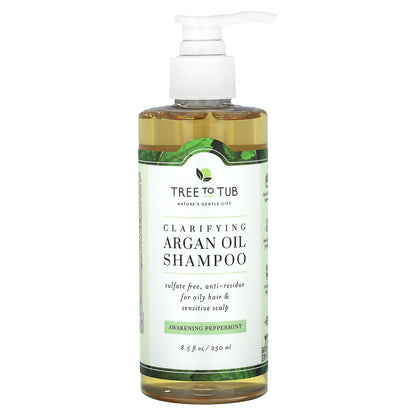 Tree To Tub, Clarifying Argan Oil Shampoo, Awakening Peppermint , 8.5 fl oz (250 ml)