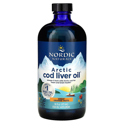 Nordic Naturals, Arctic Cod Liver Oil, Orange, 1,060 mg, 16 fl oz (473 ml)