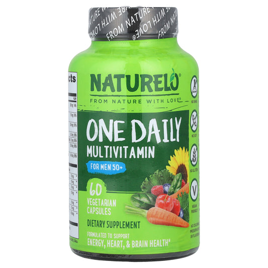 NATURELO, One Daily Multivitamin for Men 50+, 60 Vegetarian Capsules