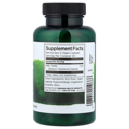 Swanson, Full Spectrum® Milk Thistle, 500 mg, 100 Vegan Capsules