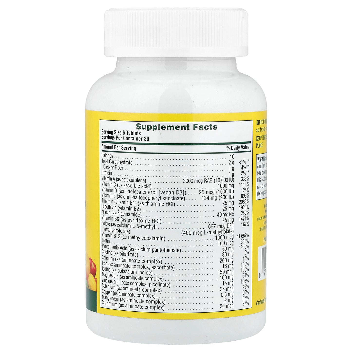 NaturesPlus, Source of Life®, Original Mini-Tabs, Multivitamin & Mineral Supplement with Concentrated Whole Foods, 180 Tablets