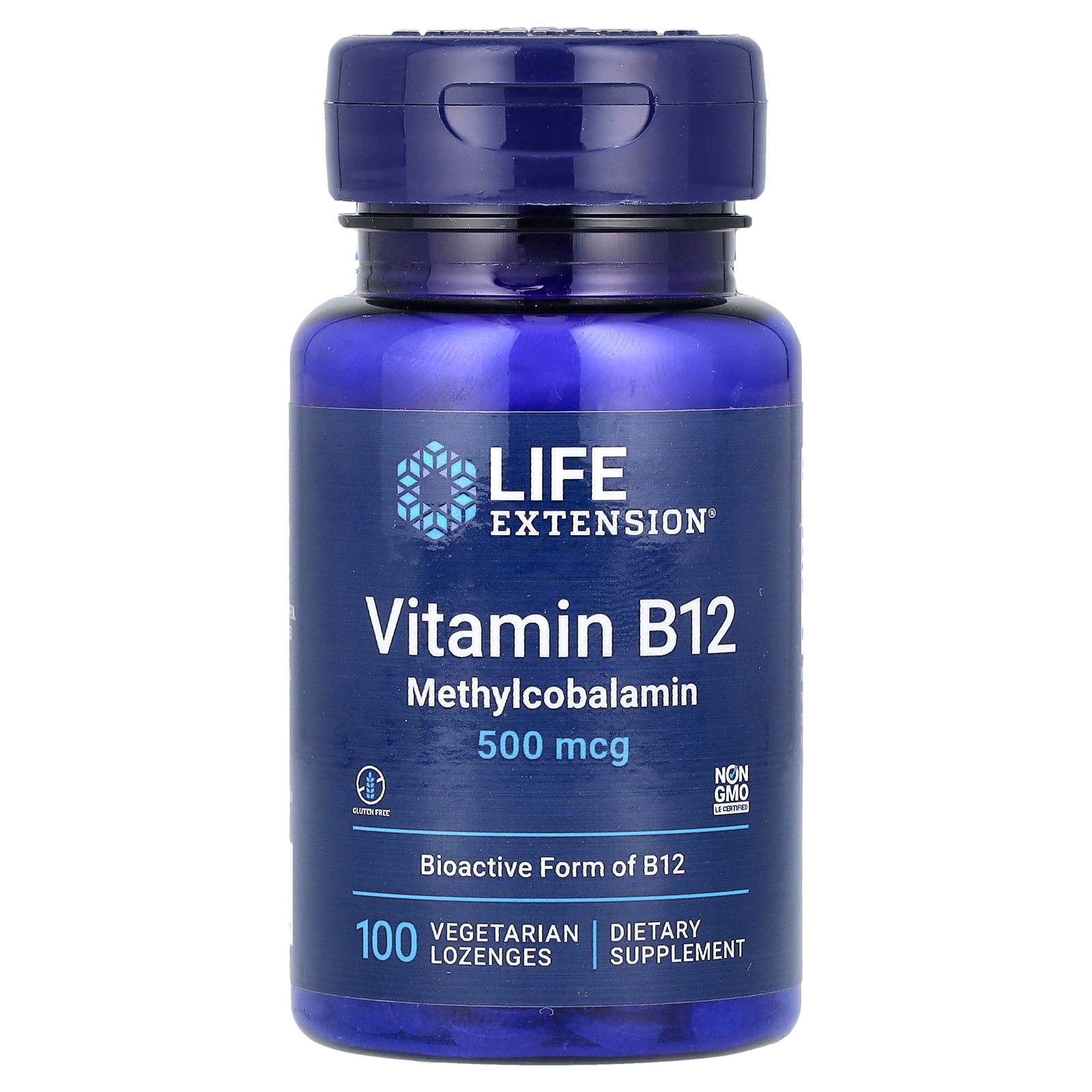 Life Extension, Vitamin B12, Methylcobalamin, 500 mcg, 100 Vegetarian Lozenges