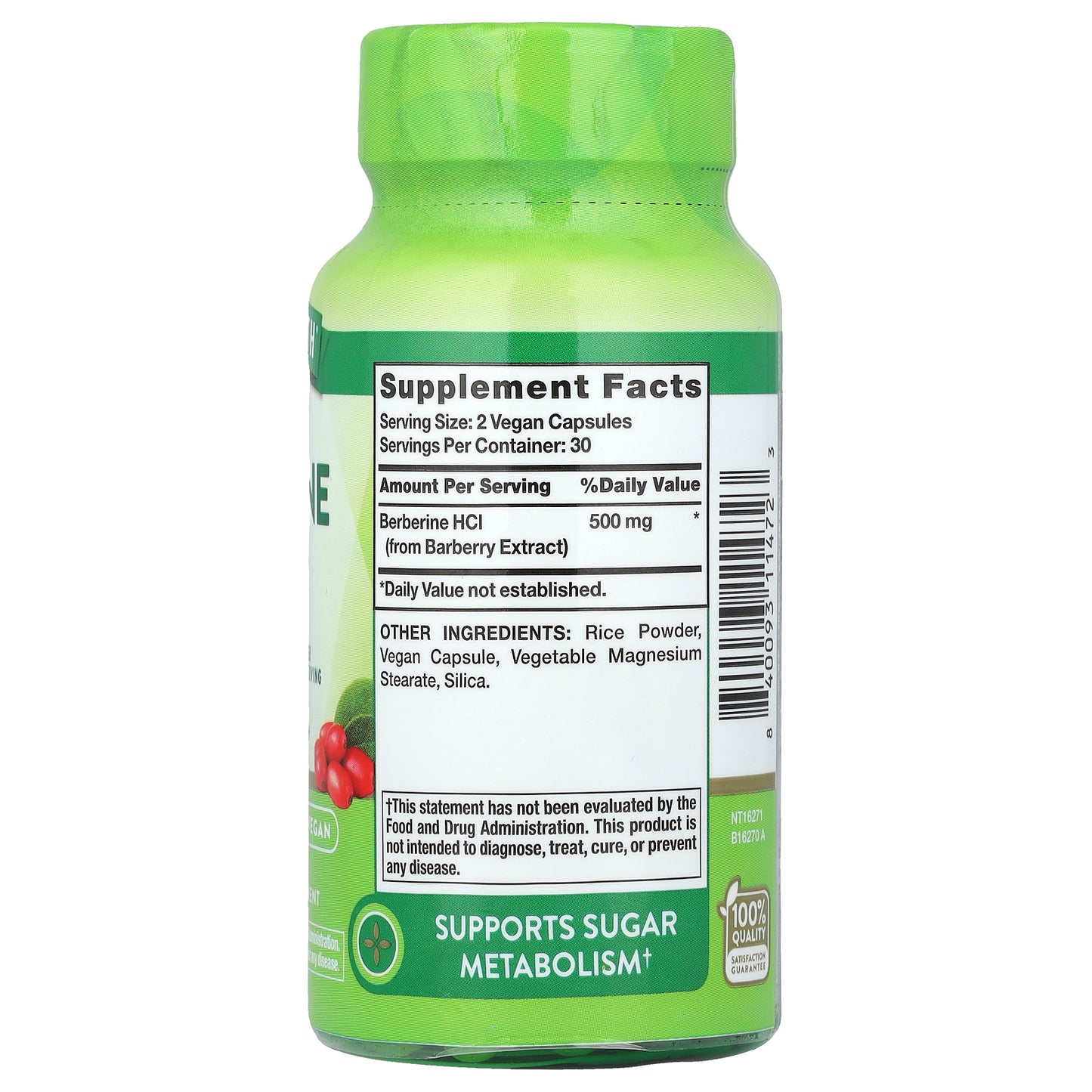 Nature's Truth, Berberine HCI, 60 Capsules (250 mg per Capsule)