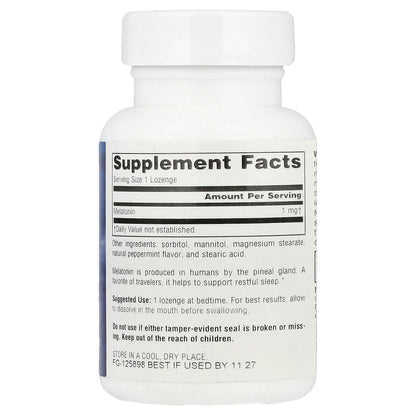 Source Naturals, Melatonin, Peppermint, 1 mg, 100 Lozenges