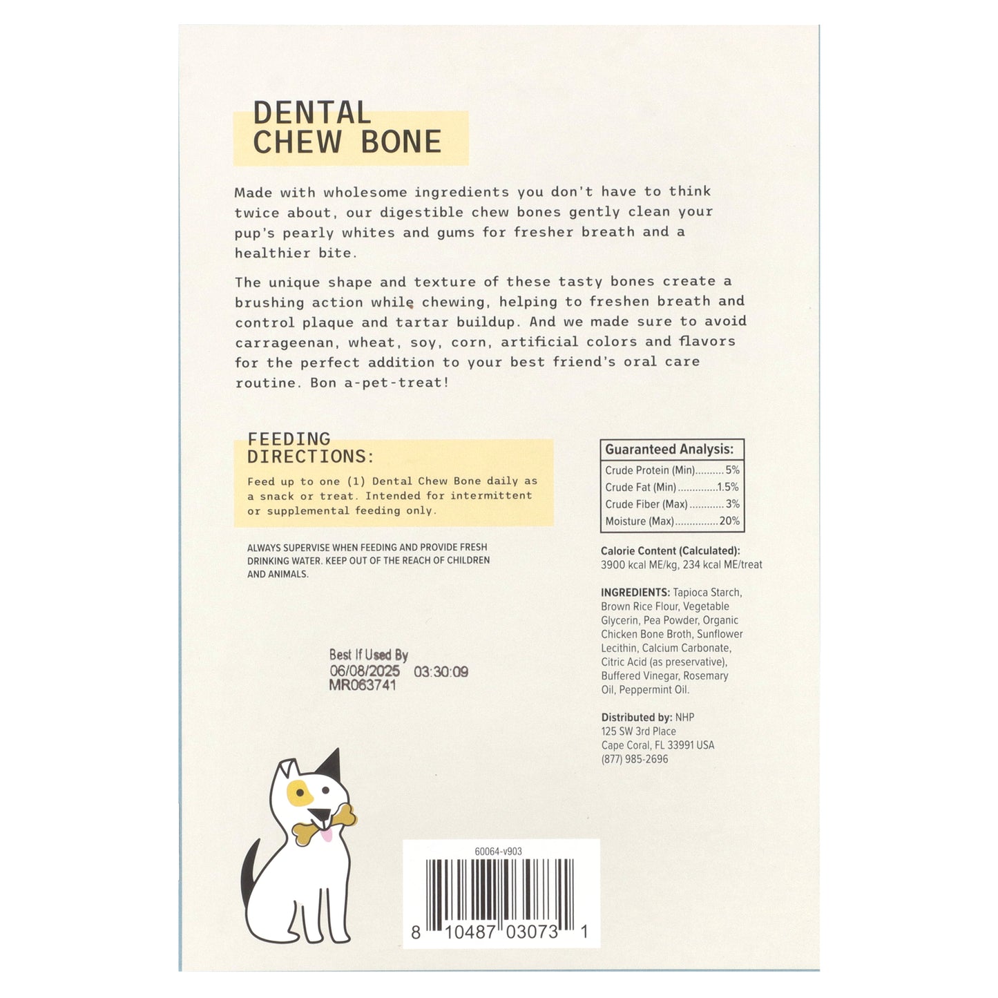 Dr. Mercola, Bark & Whiskers™, Dental Chew Bones, For Dogs, Large, 12 Bones, 2.1 oz (60 g) Each
