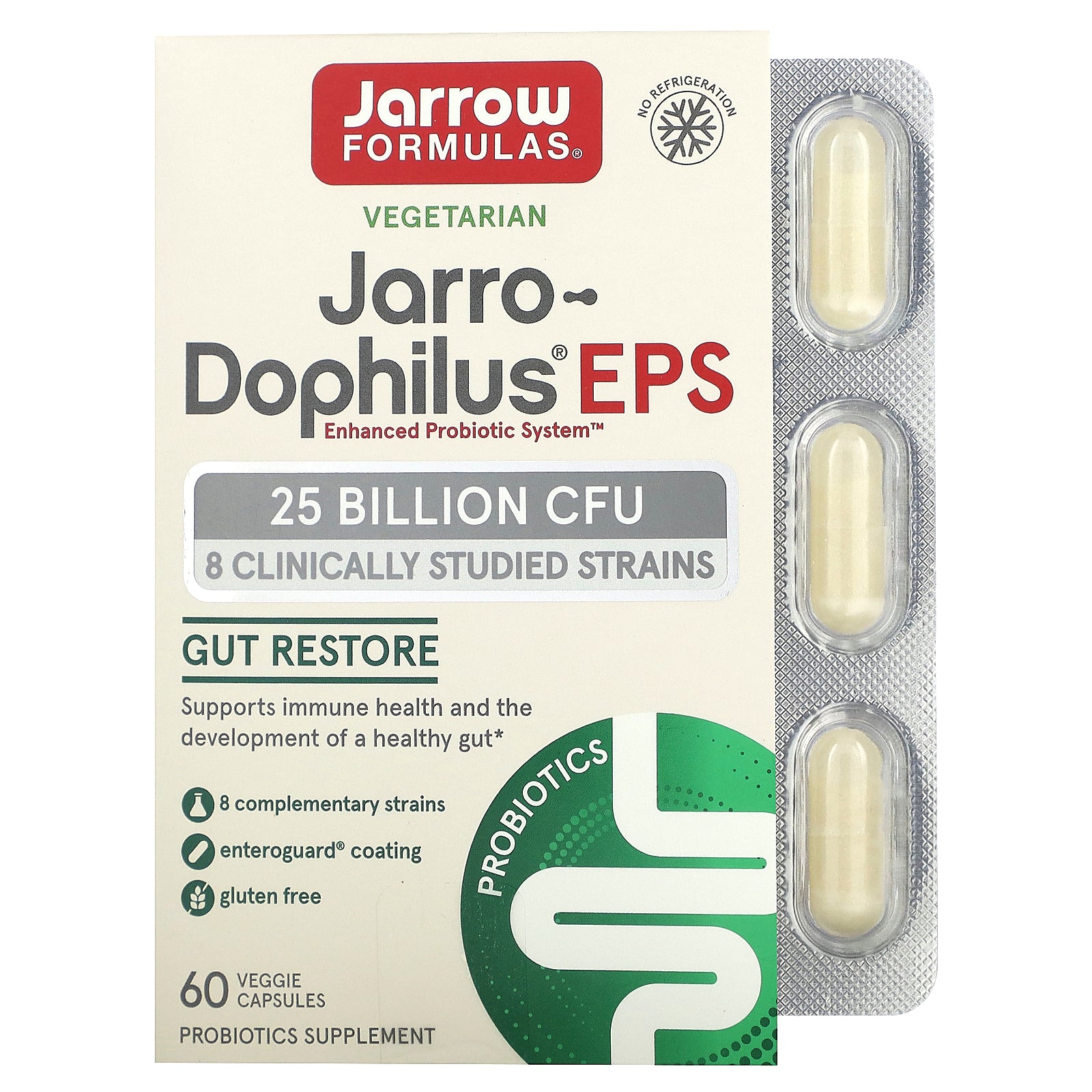 Jarrow Formulas, Jarro-Dophilus EPS, 25 Billion CFU, 60 Veggie Capsules