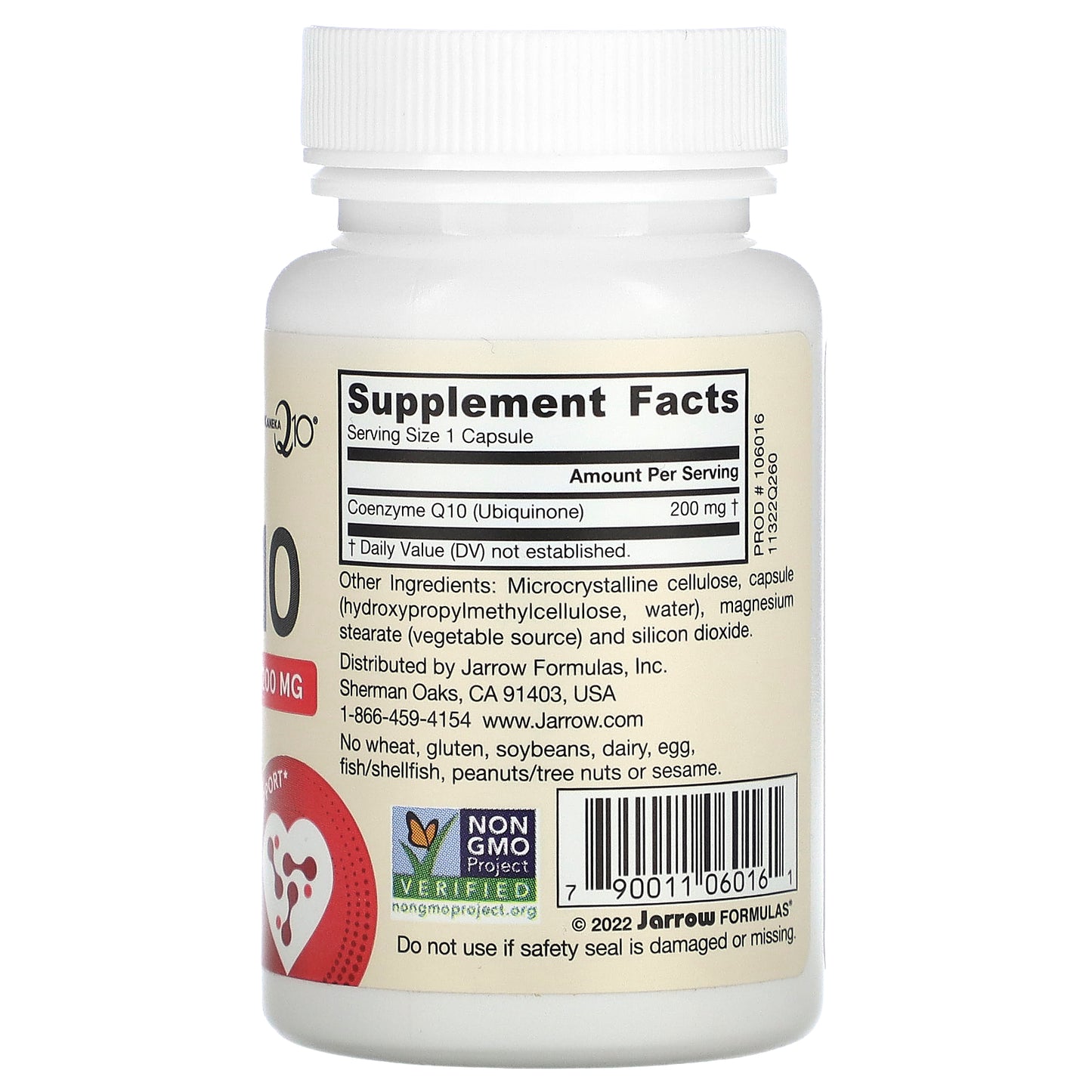 Jarrow Formulas, Vegan Co-Q10, 200 mg, 60 Veggie Capsules