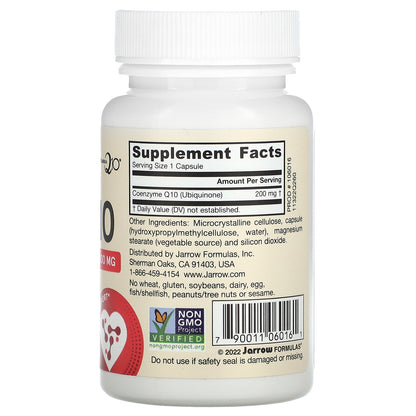 Jarrow Formulas, Vegan Co-Q10, 200 mg, 60 Veggie Capsules
