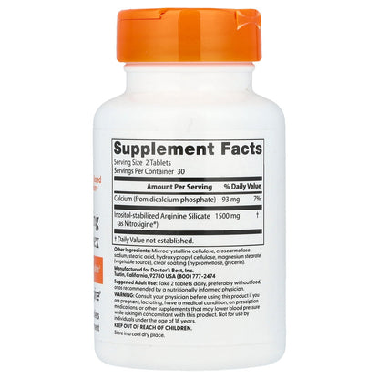 Doctor's Best, Fast Acting Arginine Complex, 60 Tablets