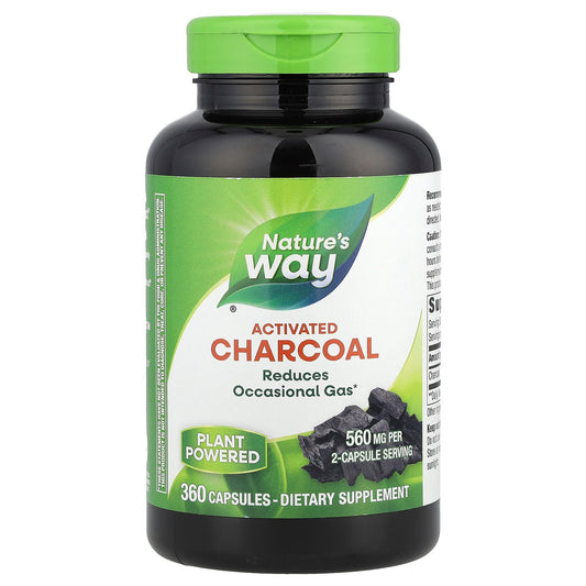 Nature's Way, Activated Charcoal, 360 Capsules (280 mg per Capsule)