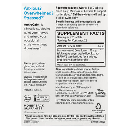 Terry Naturally, AnxioCalm®, 45 Tablets