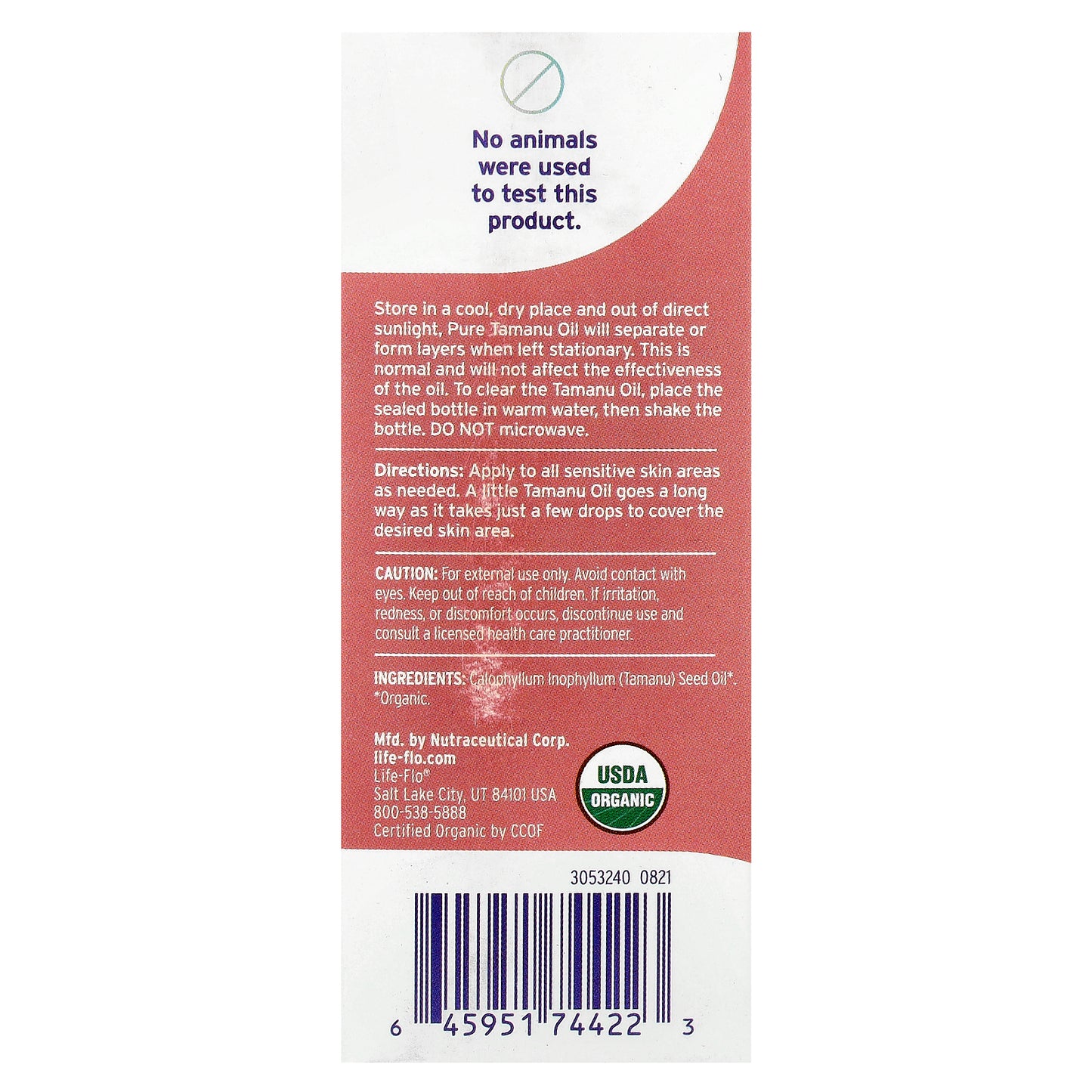 Life-flo, Organic Pure Tamanu Oil, 1 fl oz (30 ml)