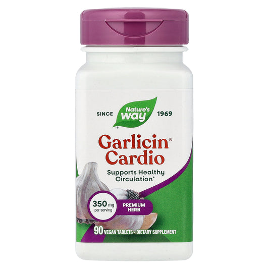 Nature's Way, Garlicin Cardio®, 350 mg, 90 Vegan Tablets