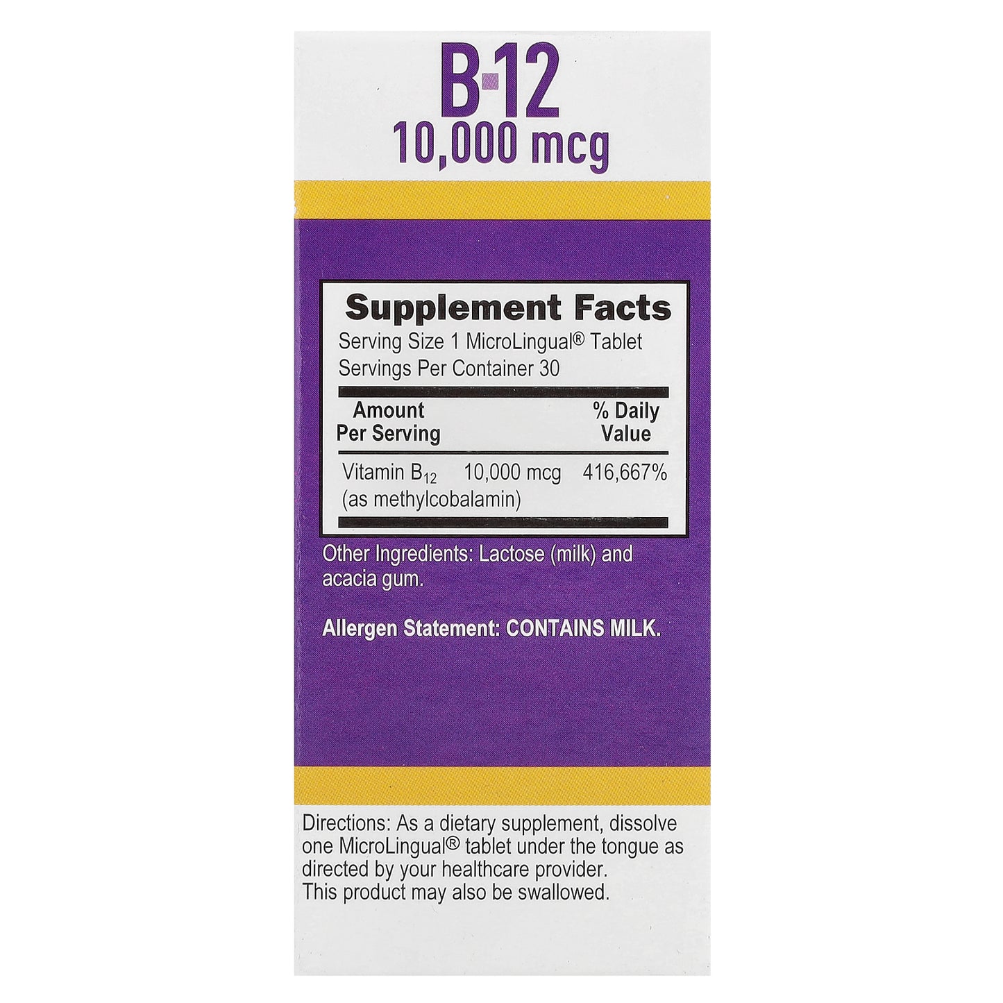 Superior Source, Methylcobalamin B-12, 10,000 mcg, 30 MicroLingual® Instant Dissolve Tablets