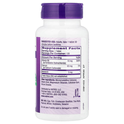 Natrol, Melatonin, 3 mg, 120 Tablets