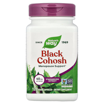 Nature's Way, Black Cohosh, 40 mg, 120 Vegan Capsules