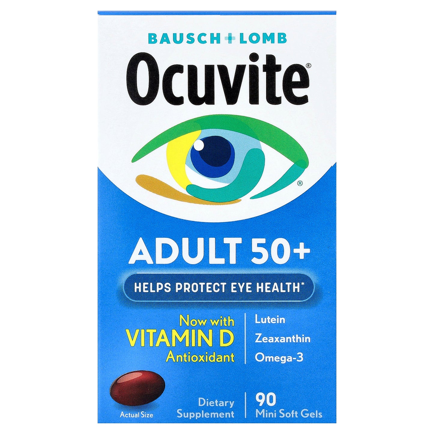 Ocuvite, Adult 50+, 90 Mini Soft Gels