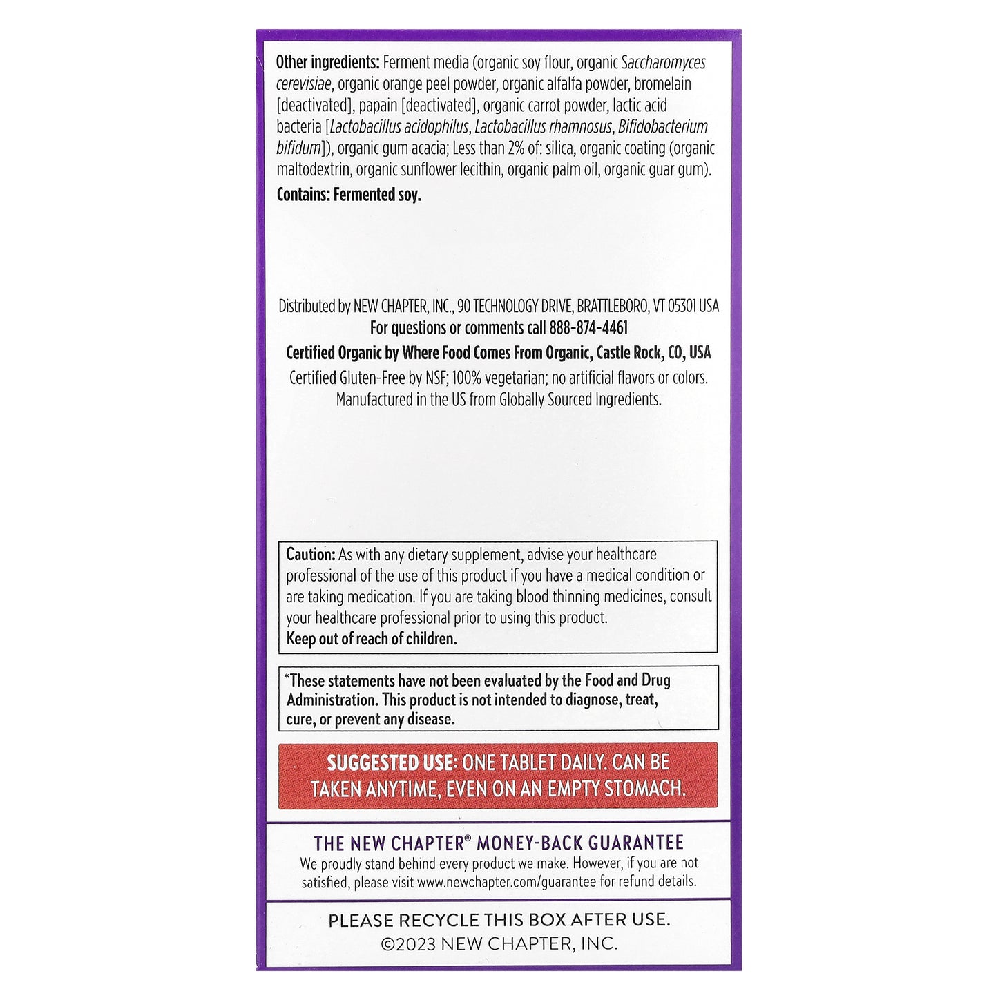 New Chapter, One Daily  Every Man's Multivitamin, 72 Vegetarian Tablets