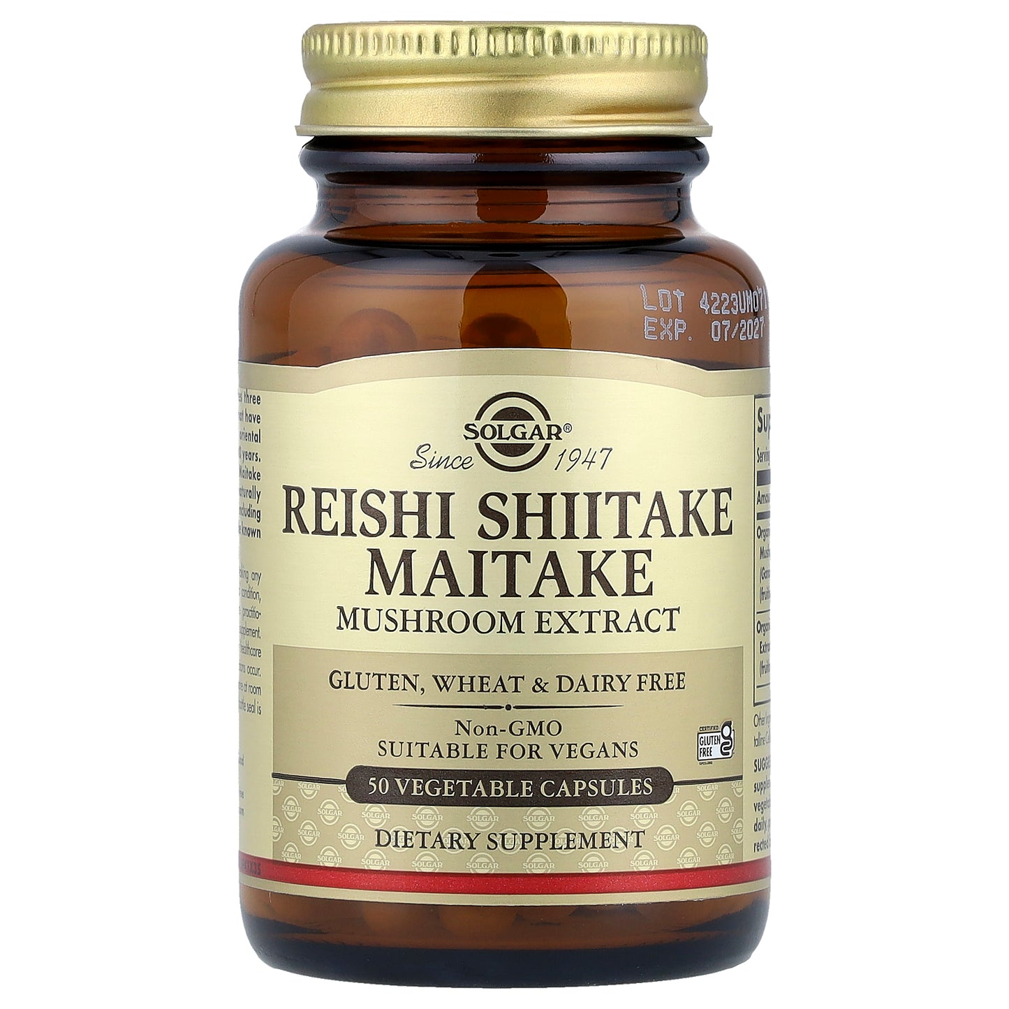 Solgar, Reishi Shiitake Maitake Mushroom Extract, 50 Vegetable Capsules