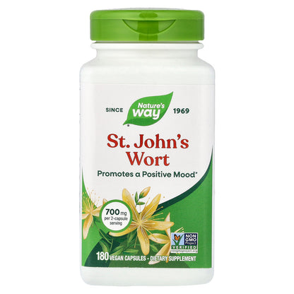 Nature's Way, St. John's Wort, 180 Vegan Capsules (350 mg per Capsule)