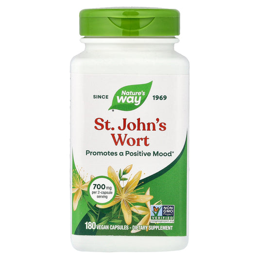 Nature's Way, St. John's Wort, 180 Vegan Capsules (350 mg per Capsule)