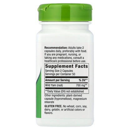 Nature's Way, Wild Yam Root, 100 Vegan Capsules (350 mg per Capsule)