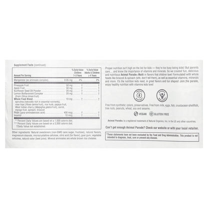 NaturesPlus, Animal Parade, Children's Chewable Multivitamin Supplement, Cherry, 90 Animal-Shaped Tablets