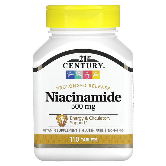 21st Century, Niacinamide, Prolonged Release , 500 mg, 110 Tablets
