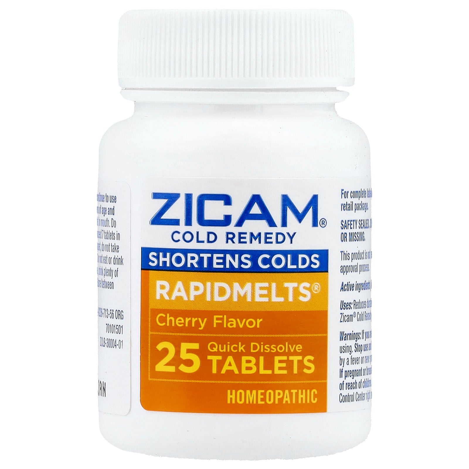 Zicam, Cold Remedy, RapidMelts®, Cherry, 25 Quick Dissolve Tablets