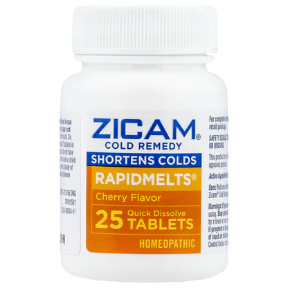 Zicam, Cold Remedy, RapidMelts®, Cherry, 25 Quick Dissolve Tablets