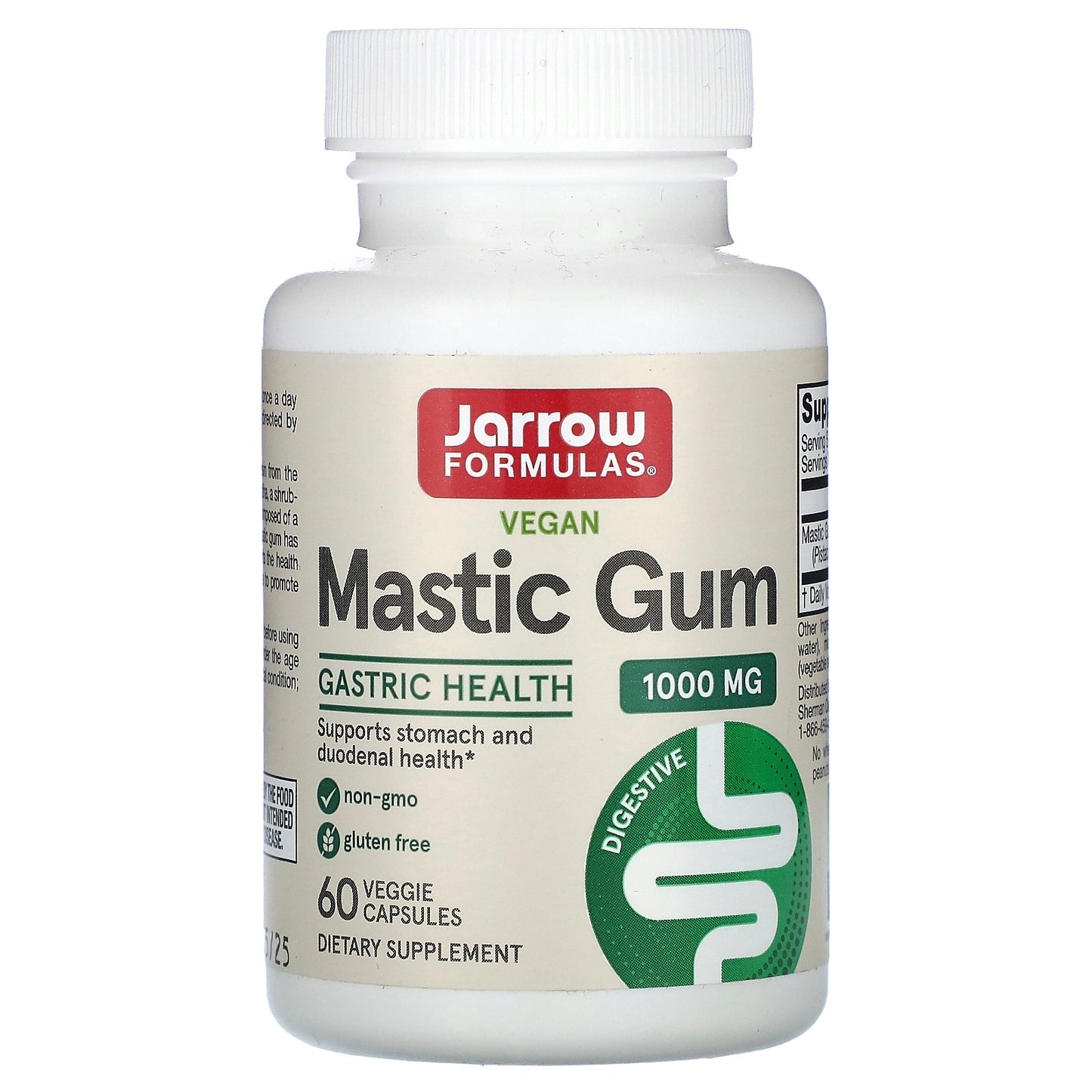Jarrow Formulas, Vegan Mastic Gum, 60 Veggie Capsules (500 mg per Capsule)