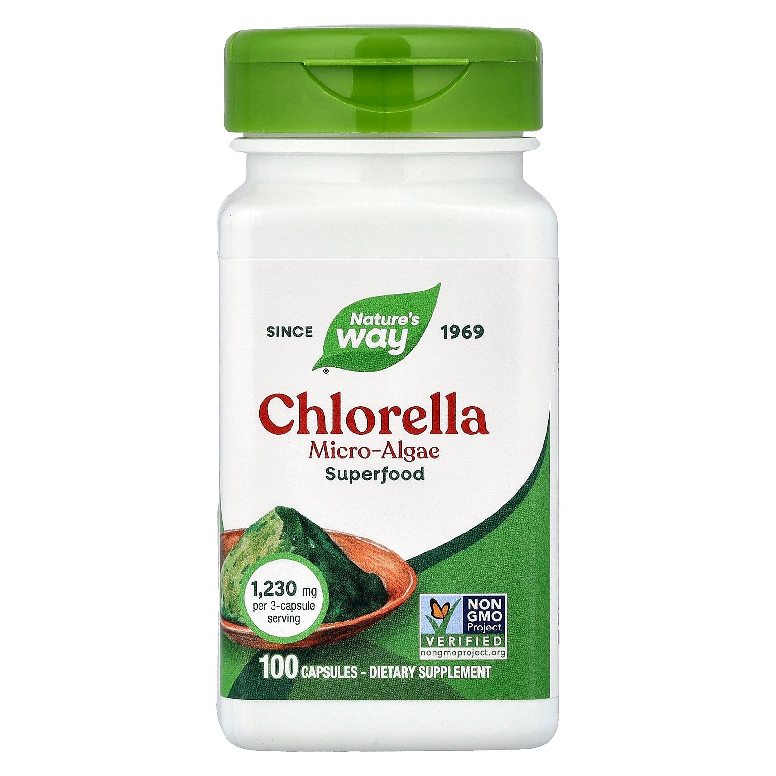 Nature's Way, Chlorella Micro-Algae, 100 Capsules (410 mg per Capsule)