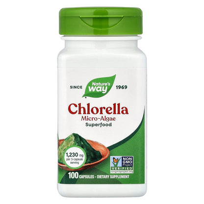 Nature's Way, Chlorella Micro-Algae, 100 Capsules (410 mg per Capsule)