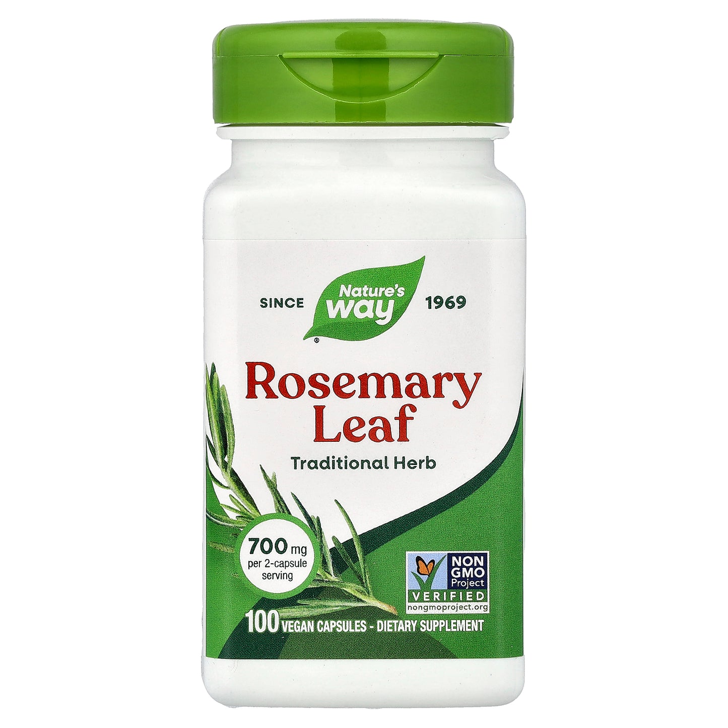 Nature's Way, Rosemary Leaf, 100 Vegan Capsules (350 mg per Capsule)