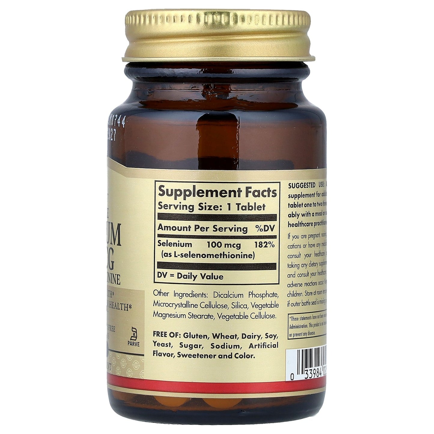 Solgar, Selenium, Yeast-Free, 100 mcg, 100 Tablets