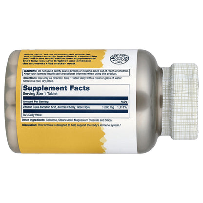 Solaray, Timed Release Vitamin C with Rose Hip & Acerola, 1,000 mg, 100 Tablets