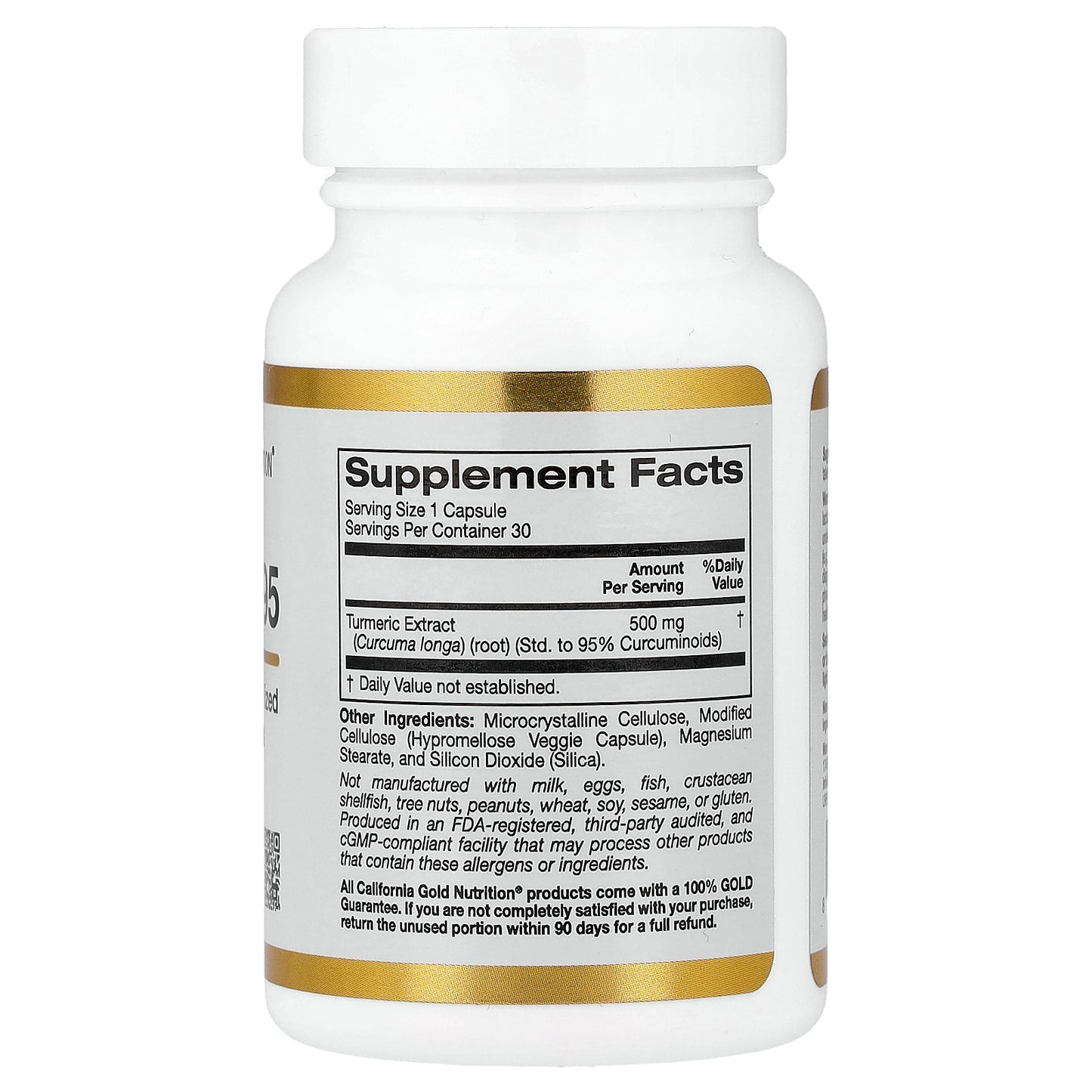 California Gold Nutrition, Curcumin 95, 30 Veggie Capsules (500 mg per Capsule)