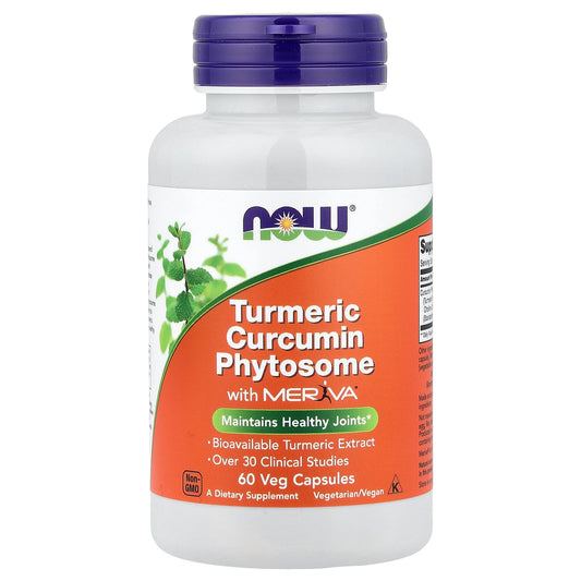 NOW Foods, Turmeric Curcumin Phytosome with Meriva®, 60 Veg Capsules (500 mg per Capsule)
