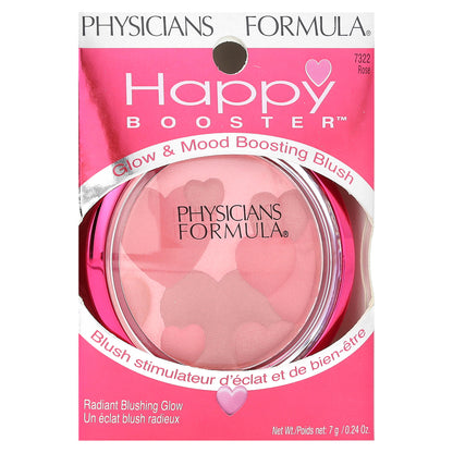 Physicians Formula, Happy Booster, Glow & Mood Boosting Blush, 7322 Rose, 0.24 oz (7 g)