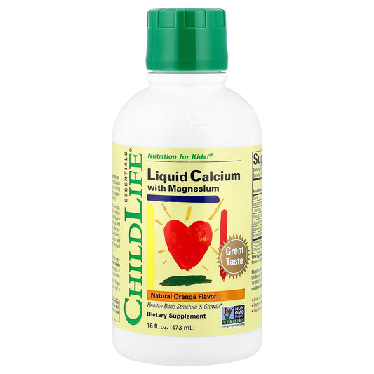 ChildLife Essentials, Essentials, Liquid Calcium with Magnesium, Natural Orange, 16 fl oz (473 ml)