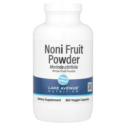 Lake Avenue Nutrition, Noni Fruit Powder, 1,300 mg, 360 Veggie Capsules (650 mg per Capsule)