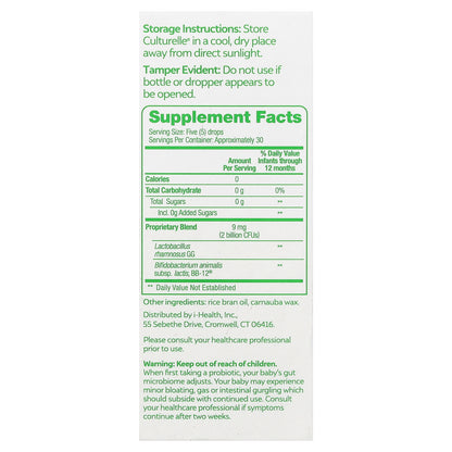 Culturelle, Baby Probiotics, Digestive Calm + Comfort Probiotic Drops, 0-12 Months, 0.29 fl oz (8.5 ml)