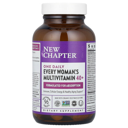 New Chapter, One Daily Every Woman's Multivitamin™ 40+, 96 Vegetarian Tablets