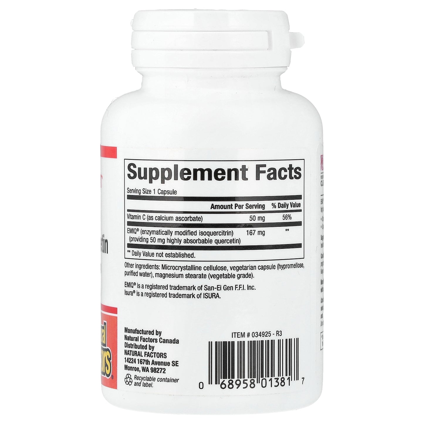 Natural Factors, EMIQ®, Bioactive Quercetin, 60 Vegetarian Capsules