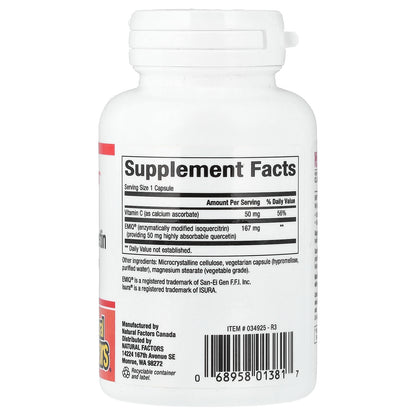 Natural Factors, EMIQ®, Bioactive Quercetin, 60 Vegetarian Capsules