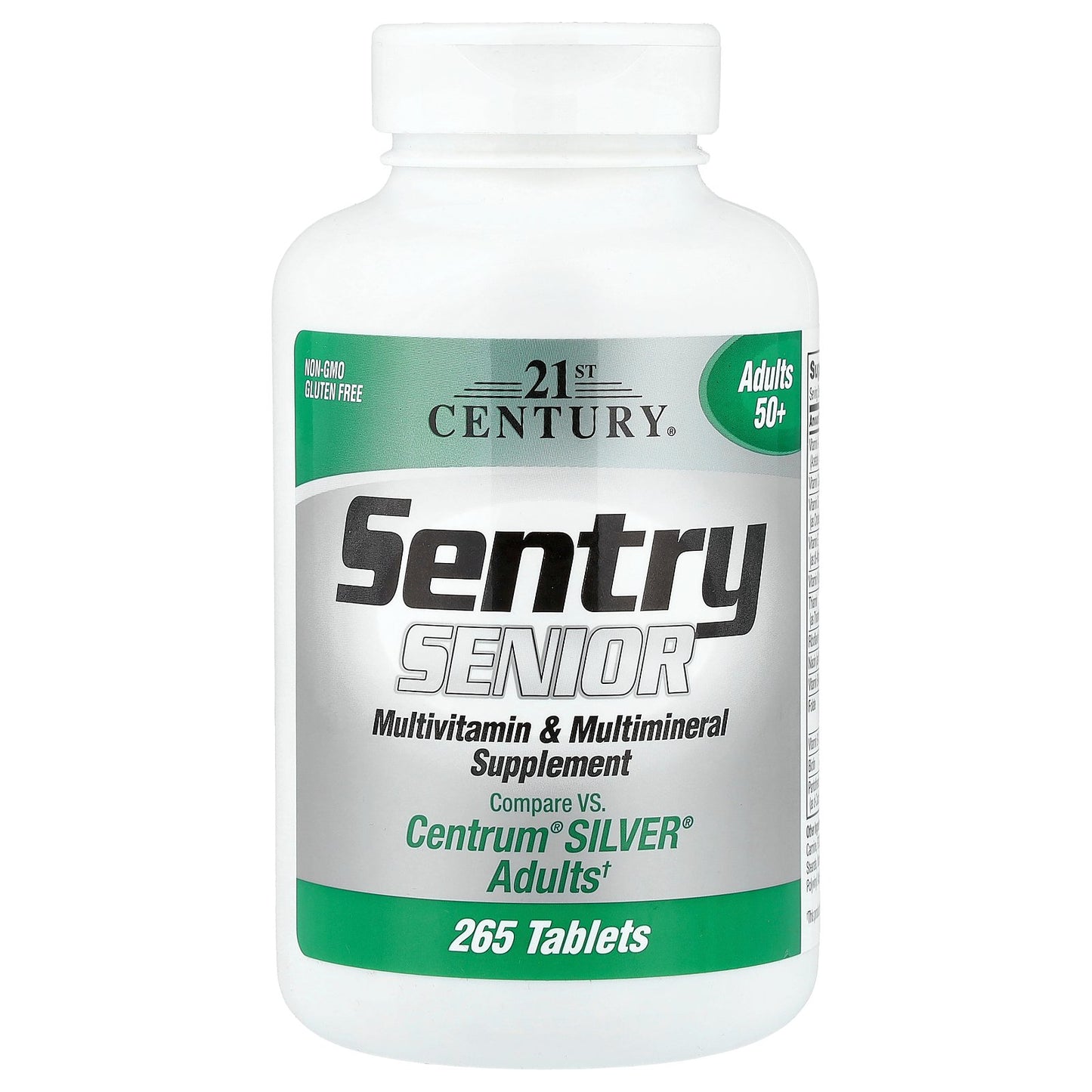 21st Century, Sentry Senior, Multivitamin & Multimineral Supplement, Adults 50+, 265 Tablets