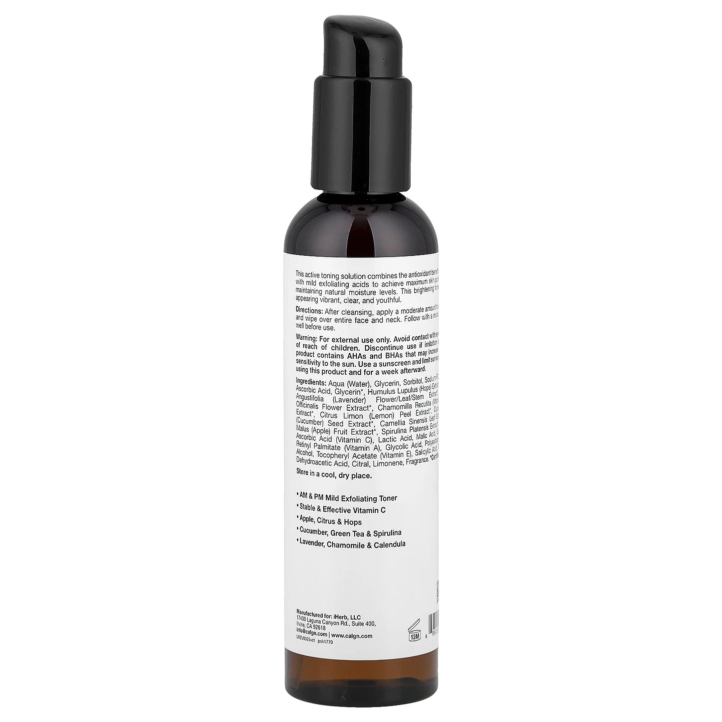 California Gold Nutrition, Vitamin C Toner, Enhanced Brightening Toner, 6 fl oz (177 ml)