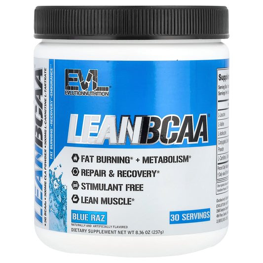 EVLution Nutrition, Lean BCAA, Blue Raz, 8.36 oz (237 g)